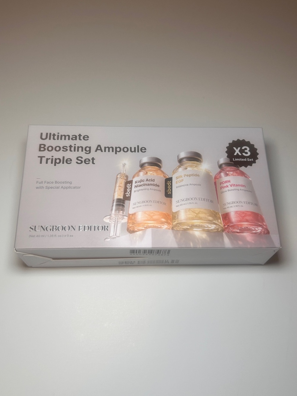 Sungboon Editor Ultimate Boosting Ampoule Triple Set - Pink & Gold